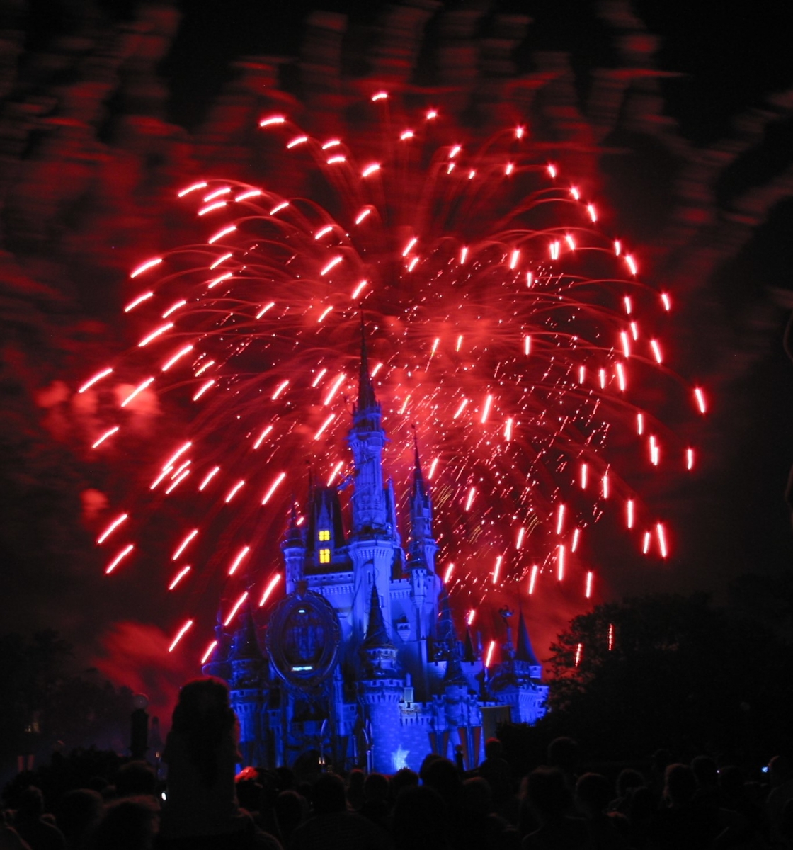 Fireworks over the Magic Kingdom.