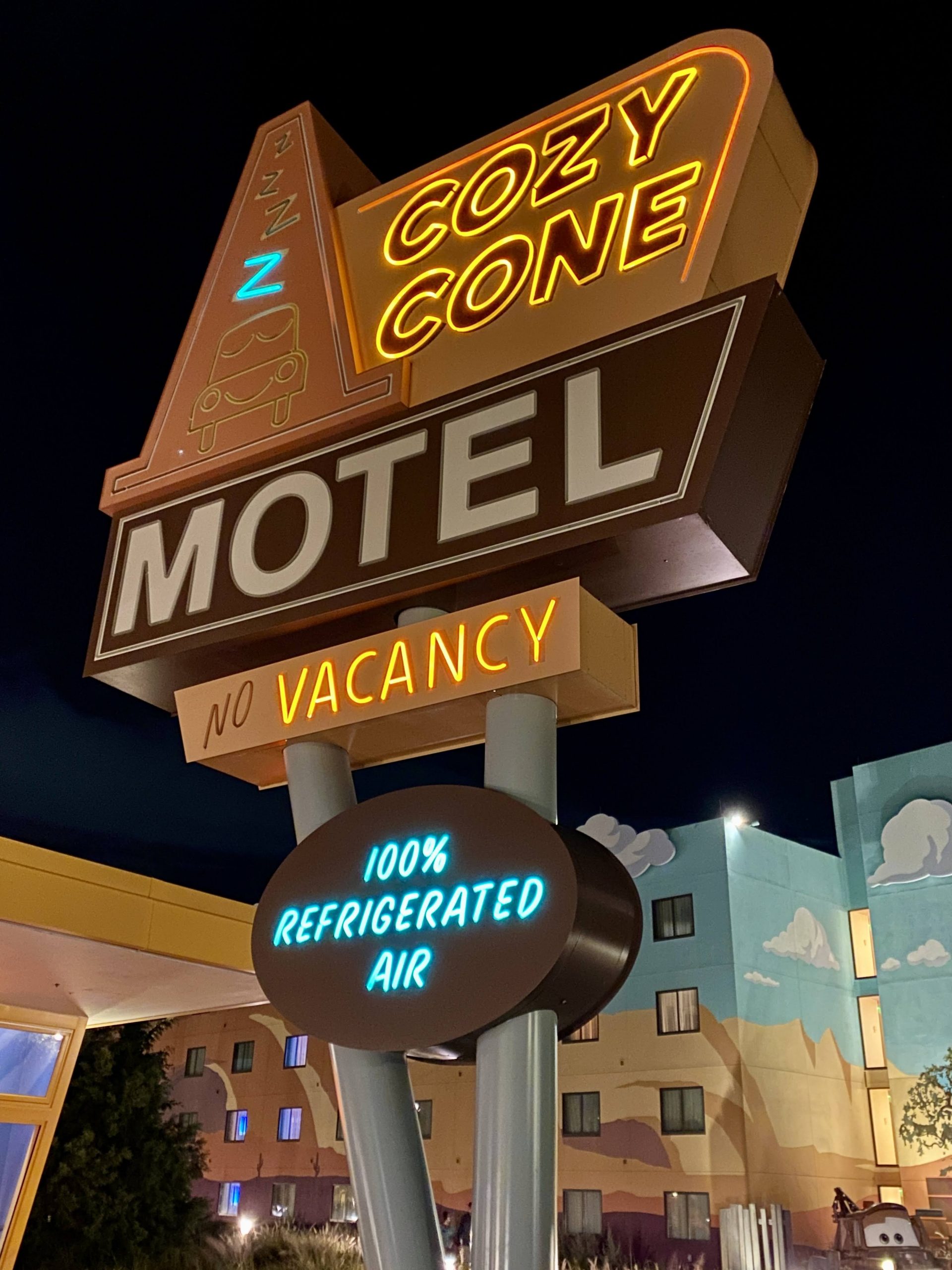 Cozy Cone Hotel sign