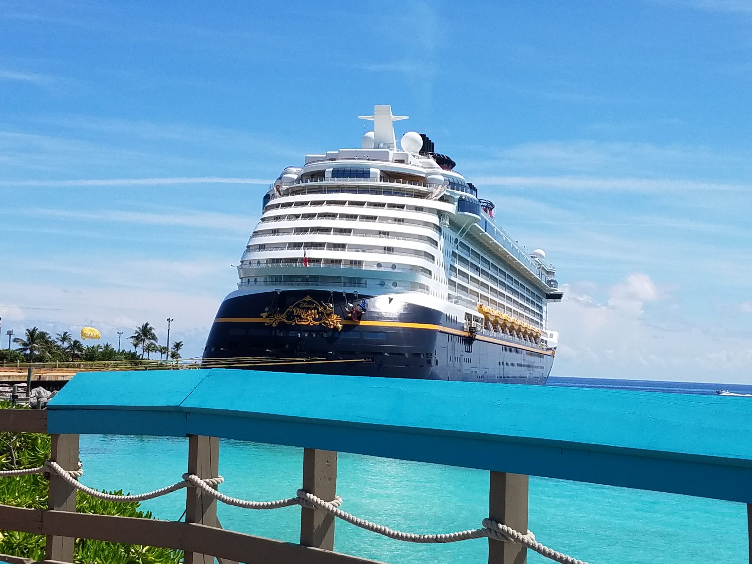 The Disney Dream in port at Castaway Cay.